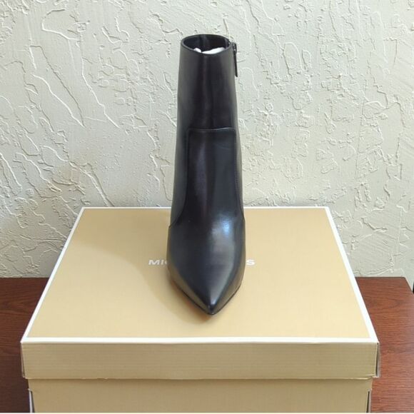 NIB Michael Kors Rue Stiletto Bootie - Black Leather - Picture 8 of 12